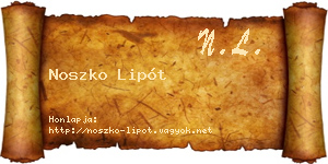 Noszko Lipót névjegykártya